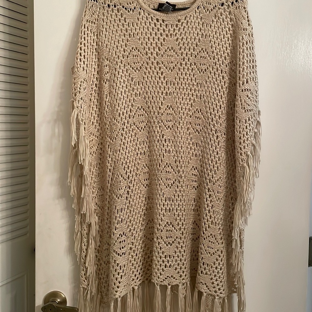 Fringed poncho by Sweet Kizz
